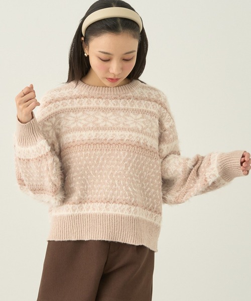 超ポイントアップ祭 sheller フェザーニット オフタートル トップス