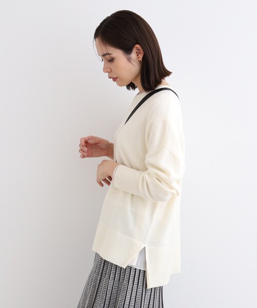 【セール】【カシミヤ混／洗える／リラックス】ワイドシルエットニット（ニット/セーター）｜INDIVI（インディヴィ）