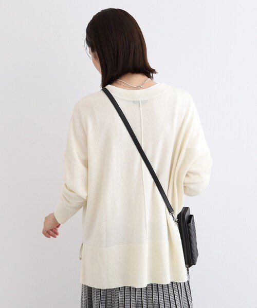 【セール】【カシミヤ混／洗える／リラックス】ワイドシルエットニット（ニット/セーター）｜INDIVI（インディヴィ）