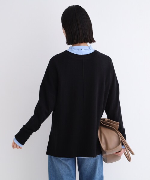 【セール】【カシミヤ混／洗える／リラックス】ワイドシルエットニット（ニット/セーター）｜INDIVI（インディヴィ）