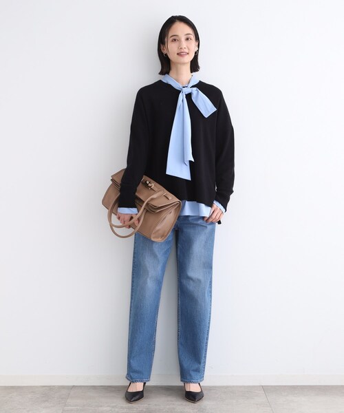 【セール】【カシミヤ混／洗える／リラックス】ワイドシルエットニット（ニット/セーター）｜INDIVI（インディヴィ）