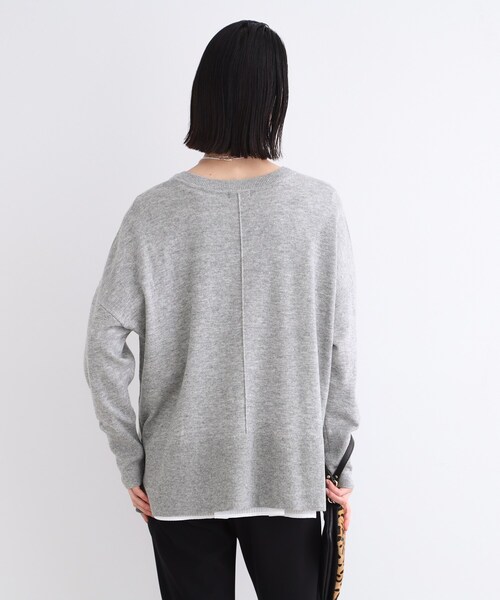 【セール】【カシミヤ混／洗える／リラックス】ワイドシルエットニット（ニット/セーター）｜INDIVI（インディヴィ）