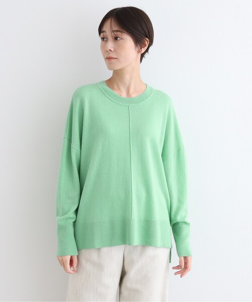 【セール】【カシミヤ混／洗える／リラックス】ワイドシルエットニット（ニット/セーター）｜INDIVI（インディヴィ）