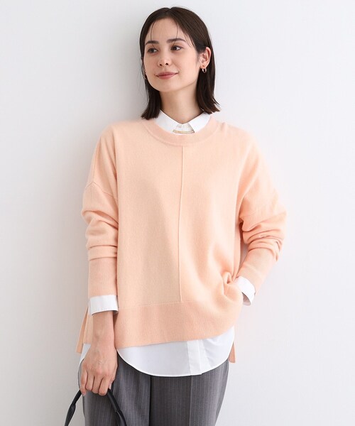 【セール】【カシミヤ混／洗える／リラックス】ワイドシルエットニット（ニット/セーター）｜INDIVI（インディヴィ）