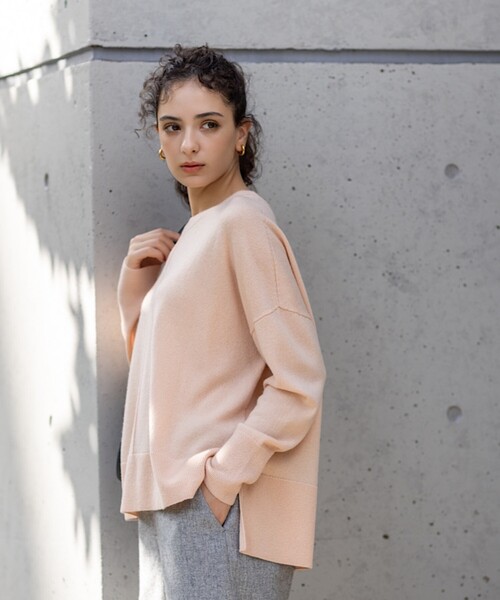 【セール】【カシミヤ混／洗える／リラックス】ワイドシルエットニット（ニット/セーター）｜INDIVI（インディヴィ）