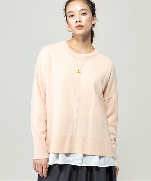 【セール】【カシミヤ混／洗える／リラックス】ワイドシルエットニット（ニット/セーター）｜INDIVI（インディヴィ）