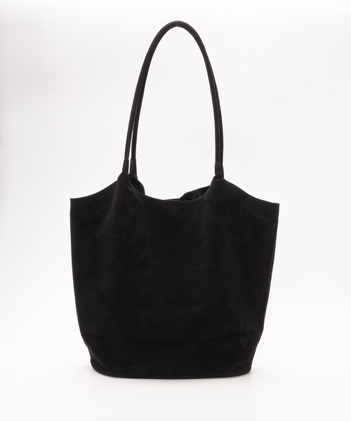 ブラック スエード トートバッグ エコスエード トートバッグ 黒 M – kuros.style