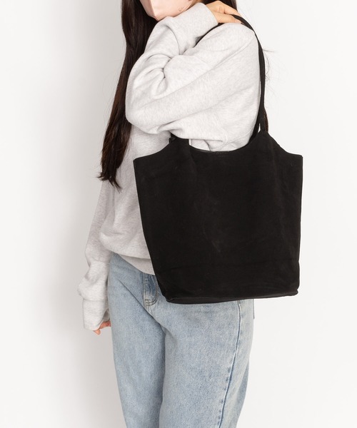 ブラック スエード トートバッグ スエード トートバッグ（トートバッグ）｜SVEC（シュベック）の
