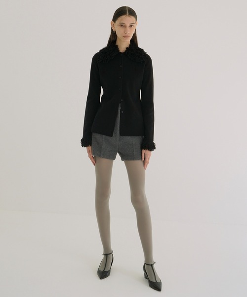 FRINGE TIGHT KNIT TOPS ベージュ セール】FRINGE TIGHT KNIT TOPS（ニット/セーター）｜CLANE