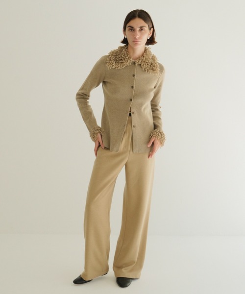 FRINGE TIGHT KNIT TOPS ベージュ セール】FRINGE TIGHT KNIT TOPS（ニット/セーター）｜CLANE