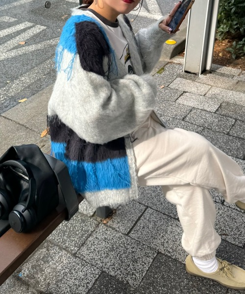 archives（アルシーヴ）の「【Ltd.】REMAKE CARDIGAN（カーディガン/ボレロ・レディース・グレー/アイボリー・MEDIUM）」の4枚目の写真