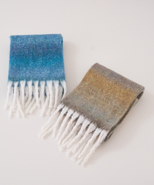 collex（コレックス）の「グラデーションマフラー（マフラー・レディース・ブラウン系その他/ブルー系その他・フリー）」の7枚目の写真