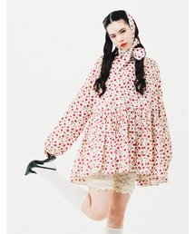 『Little Sunny Bite』rose nylon mini dress