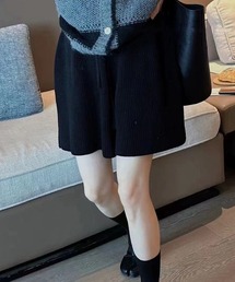 ニットワイドショートパンツ