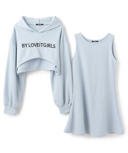 by LOVEiT（バイラビット）の「パーカーつきワンピース（ワンピース・キッズ・グレー/ブルー/オフホワイト・160cm/150cm/140cm/130cm/120cm）」の18枚目の写真