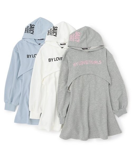 by LOVEiT（バイラビット）の「パーカーつきワンピース（ワンピース・キッズ・グレー/ブルー/オフホワイト・160cm/150cm/140cm/130cm/120cm）」の15枚目の写真