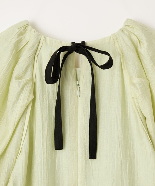 ＜EMMEL REFINES＞EM バックリボン パフショルダー ワンピース UNITED ARROWS green label relaxing｜<EMMEL REFINES>EM バック