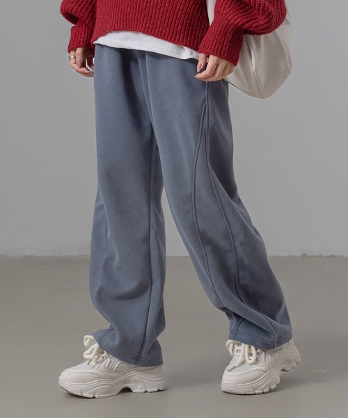 DAY CLOSET（デイ クローゼット）の「レディース メンズライクノームコアカーブスウェットパンツ（スウェットパンツ・レディース・ベージュ/グレー/ブラック/キナリ/ワイン・L/M/XL）」の4枚目の写真