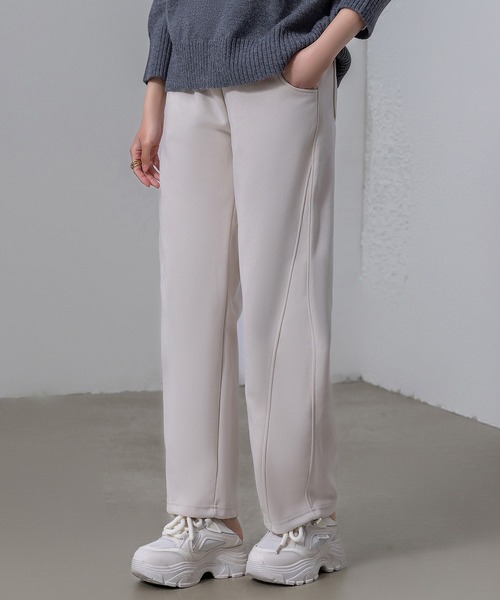 DAY CLOSET（デイ クローゼット）の「レディース メンズライクノームコアカーブスウェットパンツ（スウェットパンツ・レディース・ベージュ/グレー/ブラック/キナリ/ワイン・L/M/XL）」の2枚目の写真