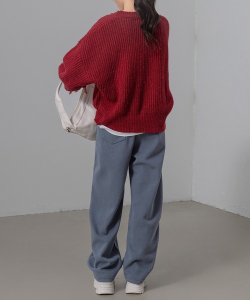DAY CLOSET（デイ クローゼット）の「レディース メンズライクノームコアカーブスウェットパンツ（スウェットパンツ・レディース・ベージュ/グレー/ブラック/キナリ/ワイン・L/M/XL）」の17枚目の写真