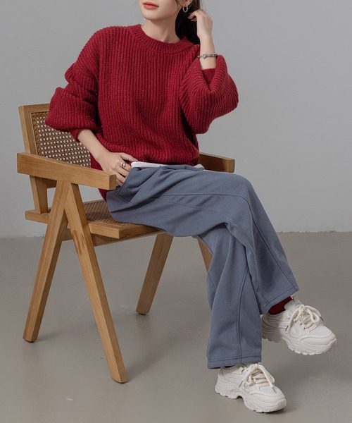 DAY CLOSET（デイ クローゼット）の「レディース メンズライクノームコアカーブスウェットパンツ（スウェットパンツ・レディース・ベージュ/グレー/ブラック/キナリ/ワイン・L/M/XL）」の18枚目の写真