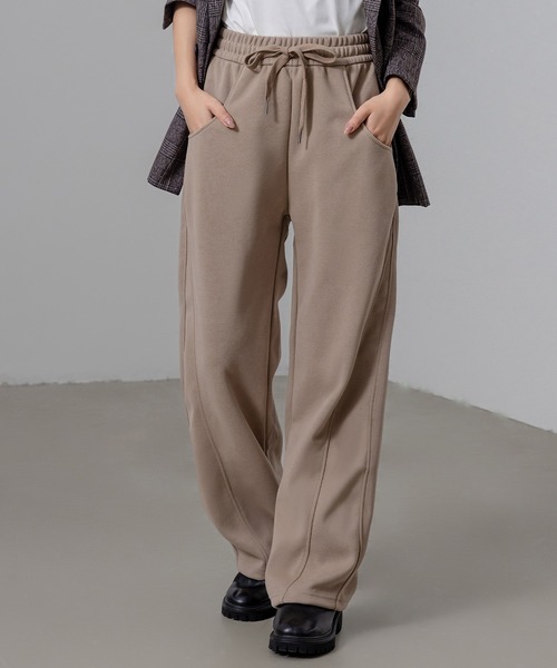 DAY CLOSET（デイ クローゼット）の「レディース メンズライクノームコアカーブスウェットパンツ（スウェットパンツ・レディース・ベージュ/グレー/ブラック/キナリ/ワイン・L/M/XL）」の20枚目の写真