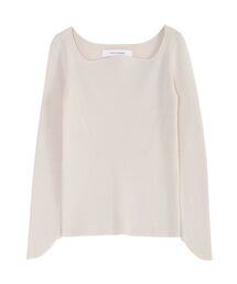 LAGUNAMOON | カーブネックデザインニットプルオーバー(ニット/セーター)