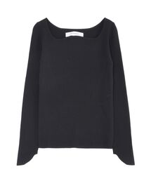 LAGUNAMOON | カーブネックデザインニットプルオーバー(ニット/セーター)