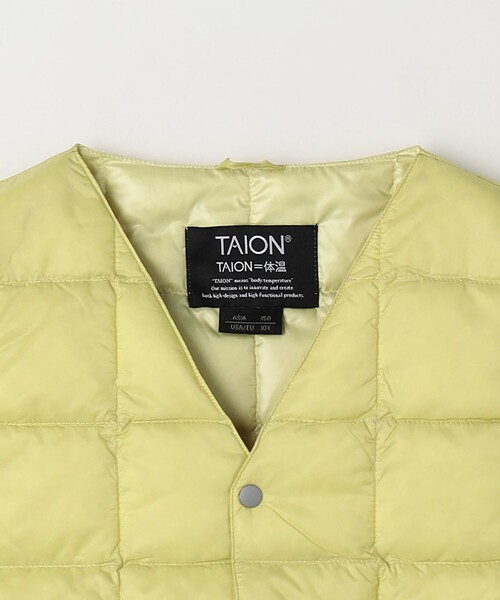 TAION(タイオン)の「<TAION>ベーシック Vネックボタン インナーダウンベスト / キッズ 150cm(ダウンベスト・キッズ・ブラック/ライトグレー/ダークグレー/イエロー・150cm)」の15枚目の写真