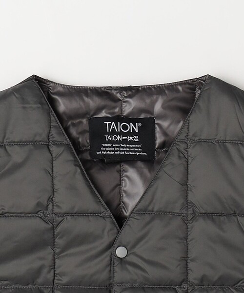 TAION(タイオン)の「<TAION>ベーシック Vネックボタン インナーダウンベスト / キッズ 150cm(ダウンベスト・キッズ・ブラック/ライトグレー/ダークグレー/イエロー・150cm)」の8枚目の写真