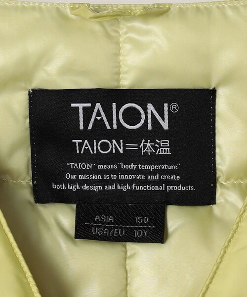 TAION(タイオン)の「<TAION>ベーシック Vネックボタン インナーダウンベスト / キッズ 150cm(ダウンベスト・キッズ・ブラック/ライトグレー/ダークグレー/イエロー・150cm)」の11枚目の写真