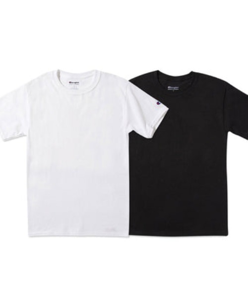 Champion（チャンピオン）の「Champion ベーシック無地Tシャツ（Tシャツ/カットソー・メンズ・ホワイト/ブラック・SMALL/MEDIUM/LARGE/X-LARGE）」の4枚目の写真