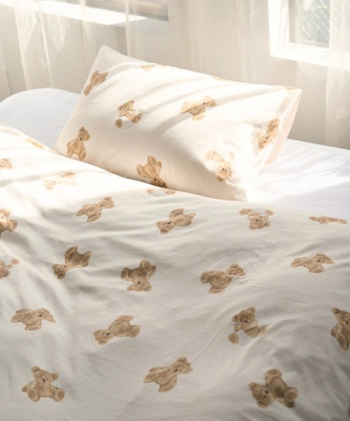 【送料無料/新品】 Sleep】ベア柄2点セット（シングル）（寝具）｜gelato pique シーツ・カバー