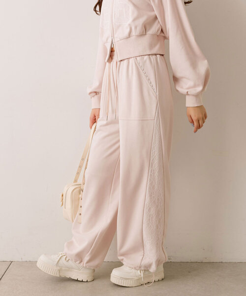 OLIVE des OLIVE（オリーブデオリーブ）の「サイドレーススウェットパンツ（その他パンツ・レディース・オフホワイト/トップグレー/ピンク・FREE）」の20枚目の写真