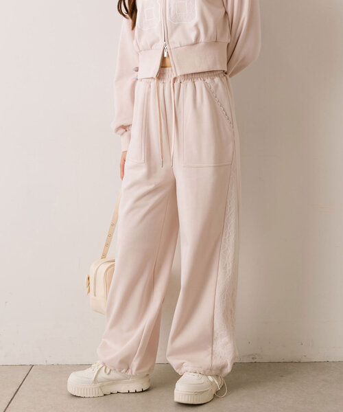 Deuxieme Classe スウェットパンツ ベージュ 0204124Y0133 ジェイダ GYDA ワイドスウェットパンツ （ベージュ