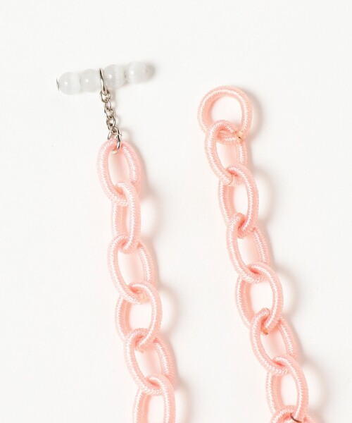 Ray BEAMS（レイビームス）の「Fabric チェーン ネックレス（ネックレス・レディース・ピンク/ダークブラウン・ONE SIZE）」の8枚目の写真