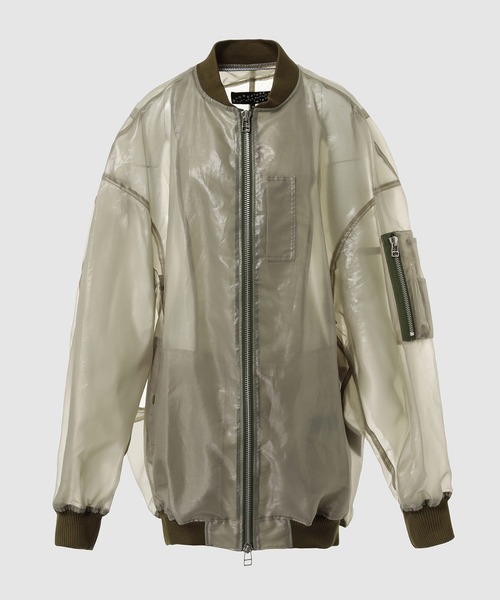 ANREALAGE(アンリアレイジ)の「WIND MA-1(ORGANDY)(ブルゾン・メンズ・カーキ/ブラック・48/38)」の2枚目の写真