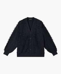 LAD MUSICIAN(bh~[WV)HIGH GAUGE FRINGE CARDIGAN(J[fBK/{)