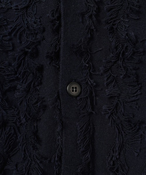 LAD MUSICIAN(ラッドミュージシャン)の「HIGH GAUGE FRINGE CARDIGAN(カーディガン/ボレロ・メンズ・ブラック/チャコール/ダークネイビー・FREE)」の11枚目の写真