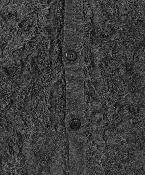 LAD MUSICIAN(ラッドミュージシャン)の「HIGH GAUGE FRINGE CARDIGAN(カーディガン/ボレロ・メンズ・ブラック/チャコール/ダークネイビー・FREE)」の15枚目の写真