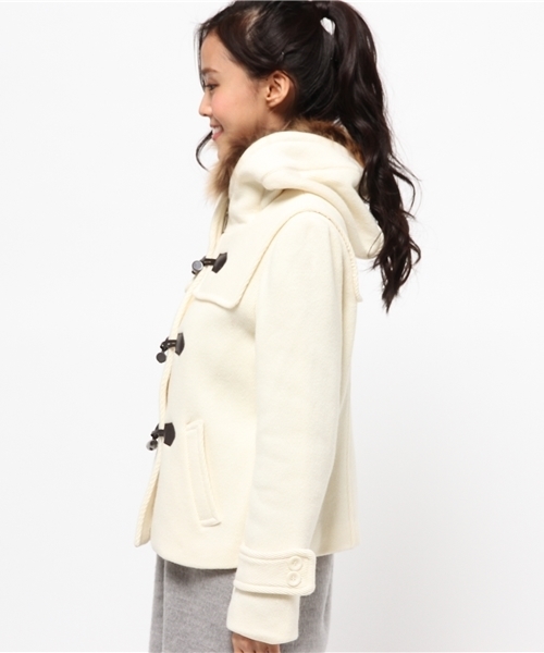 UNRELISH（アンレリッシュ）の「ファーフードショートダッフルコート（ダッフルコート・レディース・ホワイト/キャメル/ブラック・SMALL/MEDIUM）」の13枚目の写真