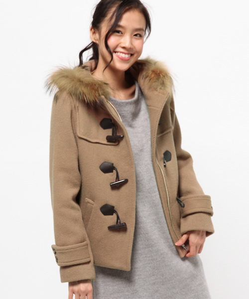 UNRELISH（アンレリッシュ）の「ファーフードショートダッフルコート（ダッフルコート・レディース・ホワイト/キャメル/ブラック・SMALL/MEDIUM）」の20枚目の写真