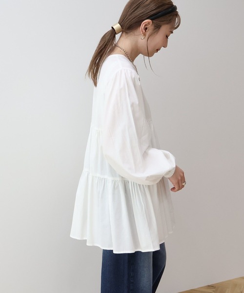 AMERICAN HOLIC（アメリカンホリック）の「ティアードギャザーブラウス（シャツ/ブラウス・レディース・ミント/ブルー系その他7/イエロー/オフホワイト/その他5・L/M）」の22枚目の写真