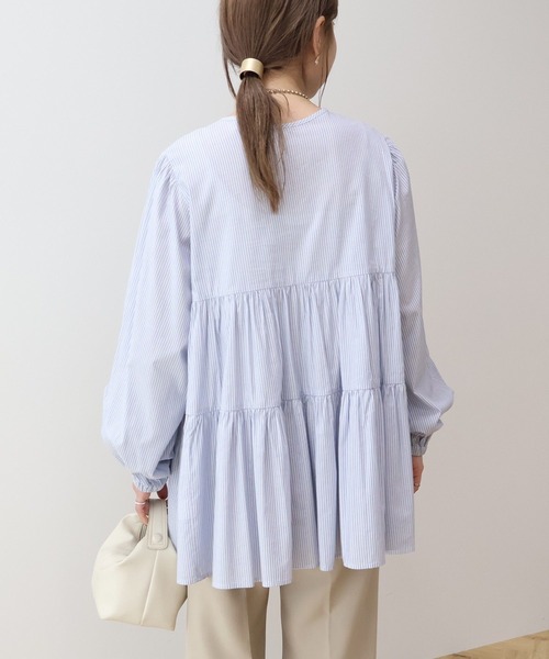 AMERICAN HOLIC（アメリカンホリック）の「ティアードギャザーブラウス（シャツ/ブラウス・レディース・ミント/ブルー系その他7/イエロー/オフホワイト/その他5・L/M）」の14枚目の写真