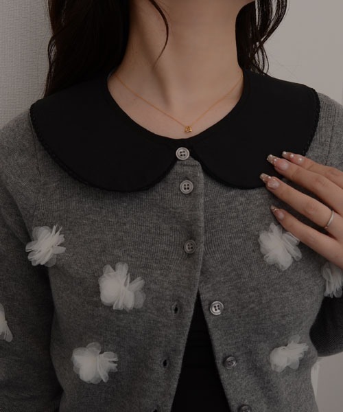 TONE SELECT GOODS（トーンセレクトグッズ）の「【resonance】シンプル レース 丸襟/付け襟【マルチウェイ】（付け襟・レディース・ホワイト/ブラック・FREE）」の2枚目の写真