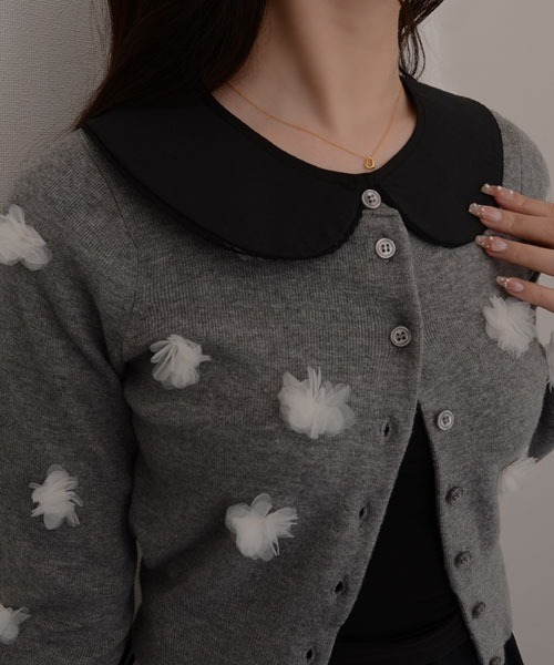 TONE SELECT GOODS（トーンセレクトグッズ）の「【resonance】シンプル レース 丸襟/付け襟【マルチウェイ】（付け襟・レディース・ホワイト/ブラック・FREE）」の11枚目の写真