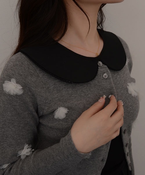 TONE SELECT GOODS（トーンセレクトグッズ）の「【resonance】シンプル レース 丸襟/付け襟【マルチウェイ】（付け襟・レディース・ホワイト/ブラック・FREE）」の12枚目の写真