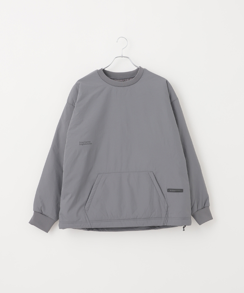 B.C STOCK(ベーセーストック)の「OLIVEDRAB パテッド シャイニースウェット(スウェット・メンズ・ブラック/グレー・MEDIUM/LARGE)」の2枚目の写真
