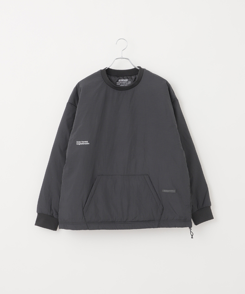 B.C STOCK(ベーセーストック)の「OLIVEDRAB パテッド シャイニースウェット(スウェット・メンズ・ブラック/グレー・MEDIUM/LARGE)」の1枚目の写真