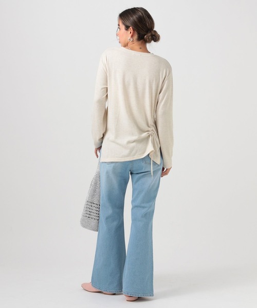 BAYFLOW（ベイフロー）の「[トレンドデザイン]アシメシャーリングプルオーバー（Tシャツ/カットソー・レディース・ブルー/オフホワイト/チャコール・FREE）」の6枚目の写真